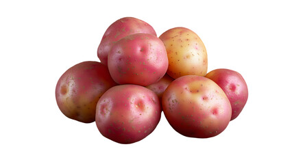 Obraz premium Red Potatoes Pile with Closeup.