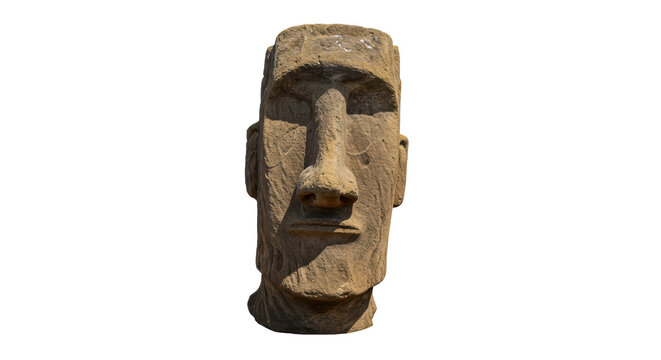 Isolated Moai Head