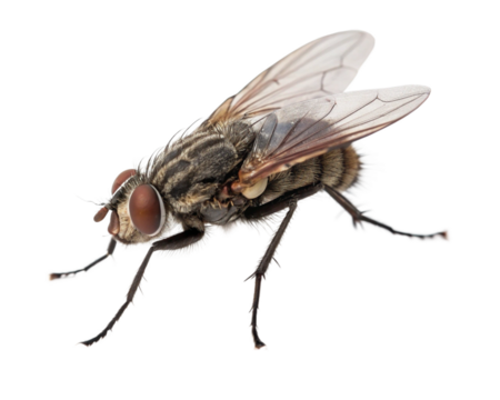 fly on white background