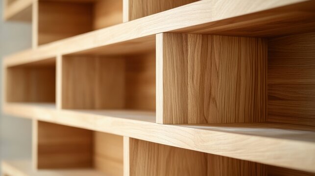 Carpenter assembling a wooden bookshelf. Featuring craftsmanship and focus