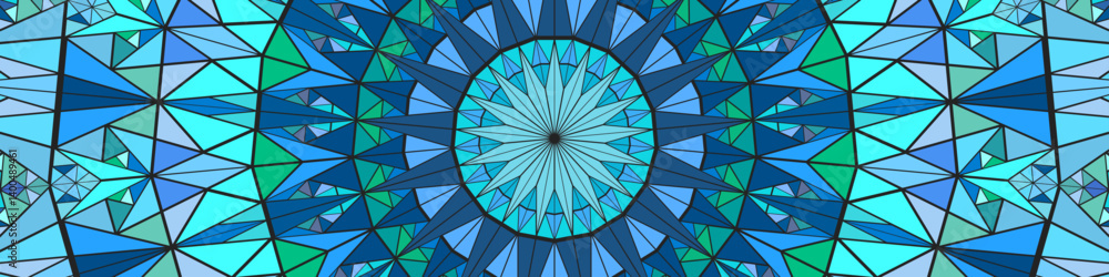 Poster dynamic polygonal geometric mosaic pattern background design - multicolored circular vector illustra