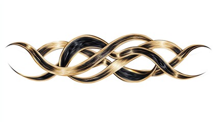 Intricate swirling patterns of golden hair.