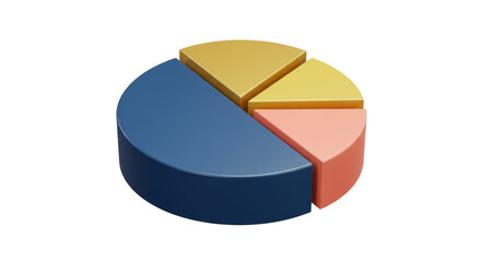 Isolated Multi-Colored Pie Chart