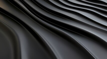 Obraz premium Abstract black fabric ripples