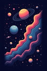 &ldquo;Stellar Ballet: A Harmony of Planets, Rings, and Glowing Light in a Painted Universe&rdquo;

