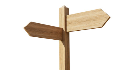 Isolated Wooden Signpost