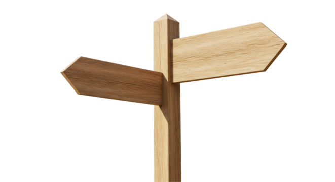 Isolated Wooden Signpost