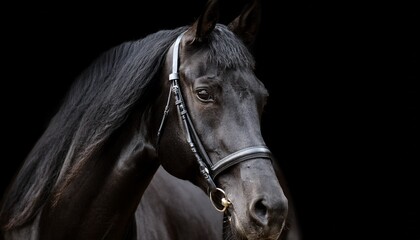 black horse portrait