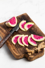fresh watermelon radish, pink radish