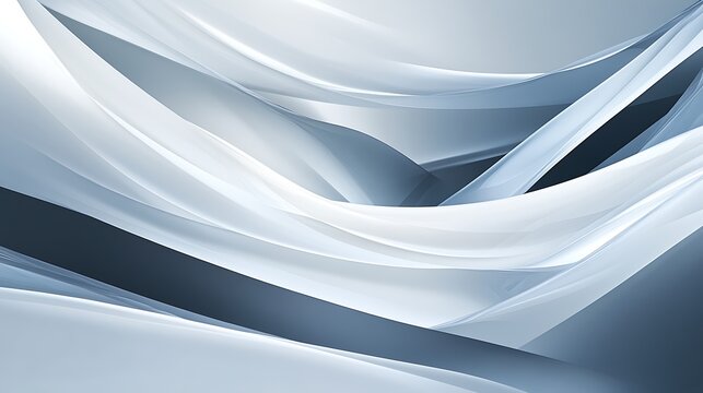 Smooth, flowing abstract waves in varying shades of blue and white creating a serene visual effect, evoking calmness and creativity