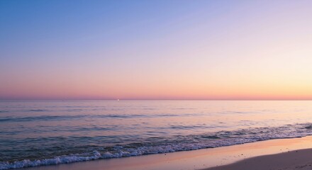 Obraz premium Tranquil seascape at sunset over calm waters 