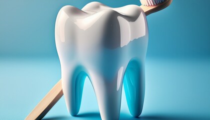 3d tooth and brush