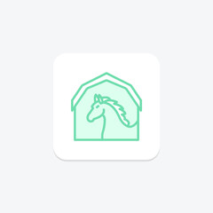 Horse Stable, vector, pixel perfect, illustrator file