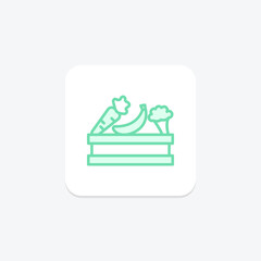 Vegetable Cooling Storage, vector, pixel perfect, illustrator file