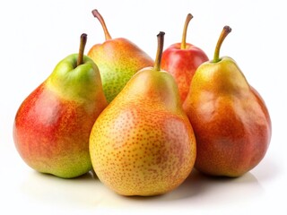 Fresh Juicy Pears Isolated on White Background - High-Resolution Stock Photo