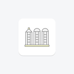 Grain Storage Facility, vector, pixel perfect, illustrator file