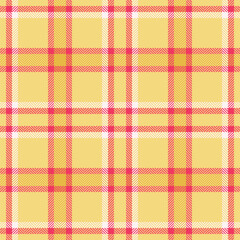 Vibrant yellow and pink plaid pattern.  Perfect for textile design, fashion, website backgrounds, or packaging. This cheerful, seamless texture evokes warmth and summery optimism.