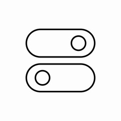 toggle switch control button icon vector sign