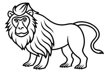 Mandrill Minimalist Art