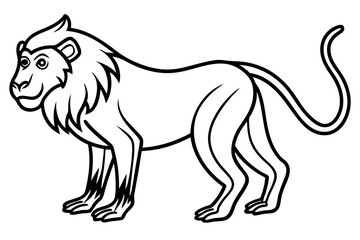 Mandrill Minimalist Art