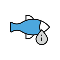 Fish  vector icon stock illustration