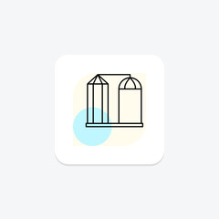 Grain Elevator, vector, pixel perfect, illustrator file