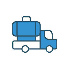 Water Truck vector icon stock illustration