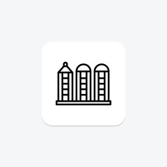 Grain Storage Facility, vector, pixel perfect, illustrator file