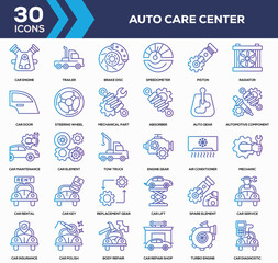 Obraz premium Auto Care Center Line Gradient con Collection