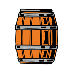 barrel hand drawing illustration