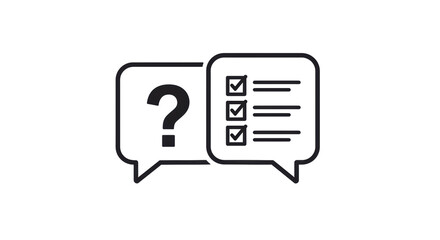 Isolated Question and Checklist Icon