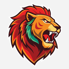 lion Sticker icon vector art
