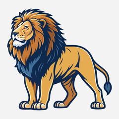 lion Sticker icon vector art