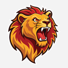 lion Sticker icon vector art
