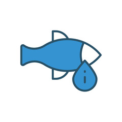 Fish  vector icon stock illustration