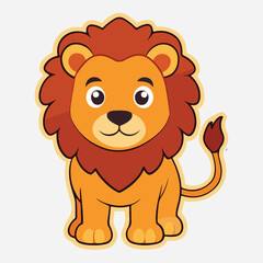 lion Sticker icon vector art