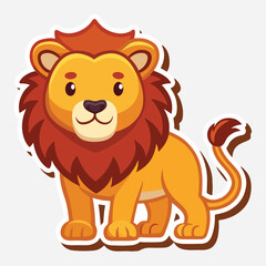 lion Sticker icon vector art