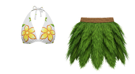 Isolated Hula Outfit