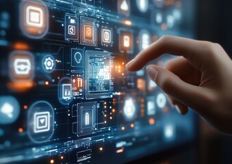 Obraz premium Technical Support Interface Concept for Business with Help Desk Assistance Options and Contact Methods