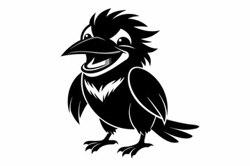 kookaburra laugh silhouette black vector