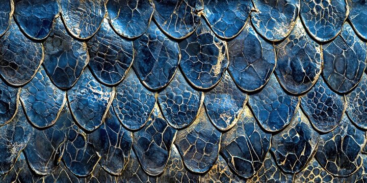 A close up of a black leather material with a pattern of scales