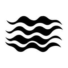 abstract waves icon, abstract waves silhouette vector illustration-simple silhouette illustration of abstract waves, perfect for abstract waves logos and icons