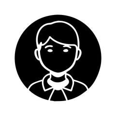 avatar icon, avatar silhouette vector illustration-simple silhouette illustration of avatar, perfect for avatar logos and icons