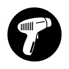 barcode scanner icon, barcode scanner silhouette vector illustration-simple silhouette illustration of barcode scanner, perfect for barcode scanner logos and icons