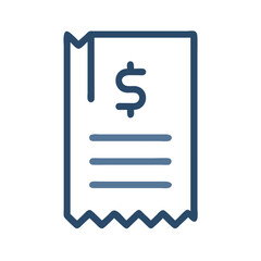 Payment Receipt with Dollar Sign Icon Design