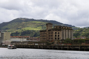 Old industry in the riverside of Bilbao