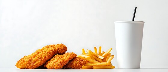 Fried Chicken, Fries, and Drink Meal