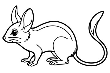 Minimal Jerboa Line Art