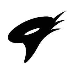 black hole icon, black hole silhouette vector illustration-simple silhouette illustration of black hole, perfect for black hole logos and icons