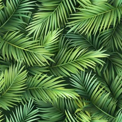 Lush green palm leaves tropical forest nature photography close-up natural light botanical beauty